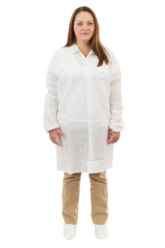 Microporous Lab Coat, No Pockets